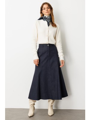 Accort Kloş Kot Etek-Lacı