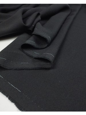 Kumaş Parça Siyah Renkte Krep Kumaş (En 140 cm x Boy 385 Cm)