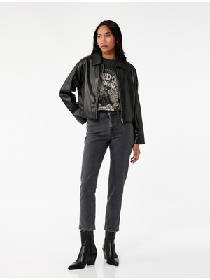 Koton Standart Bel Düz Paça Düğmeli Cepli Straight Fit Jean Pantolon - Straight Jeans