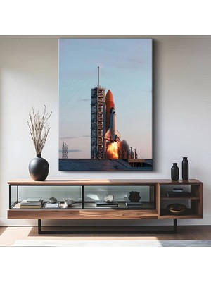 GülsenArt Uzay Mekiği Orbital Araç Kanvas Tablo Nasa Uzay Programı Tarihi Tablo