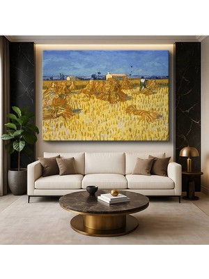 Vincent Van Gogh Hasat Kırsal Yaşam Resmi Kanvas Tablo Duvar Tablosu Dekoratif Ressam Tablosu