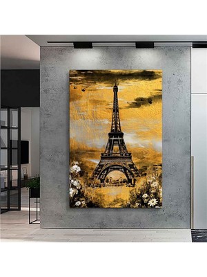 Sürrealist Tasarım Eiffel Tower Hd Baskı Kanvas Tablo Hd Dijital Baskı Dikey Kanvas Tablo 12