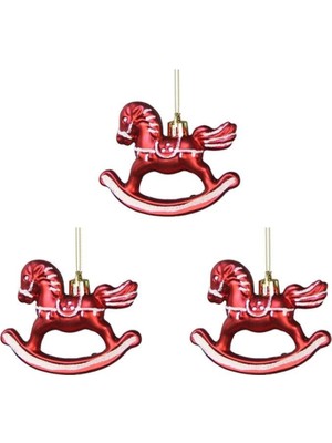 My Balli Store Yılbaşı Süsü 3'lü Atlı Karınca Kırmızı 6 cm