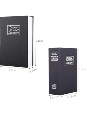 BYZM Büyük Boy Anahtarlı Kitap Görünümlü Gizli Kasa Çelik Kasa Altın Kasası