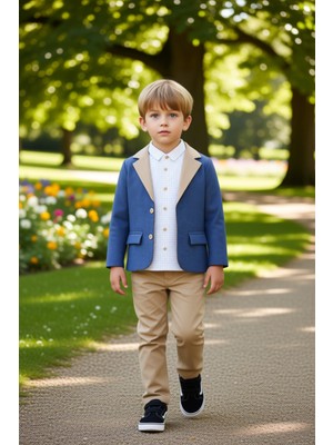 PayBuy Erkek Çocuk Şık Ceketli ve Pantolonlu Takım Gömlek ve Papyon Dahil Kaliteli Şık Rahat