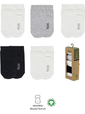 Bistyle 5li Penye Soket Kutulu Basic Çorap 10131 Gri