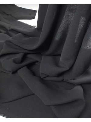 Kumaş Parça Siyah Renkte Krep Kumaş (En 140 cm x Boy 200 Cm)