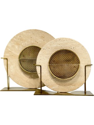 Lara Decor Traverten Hasır Disk Seti