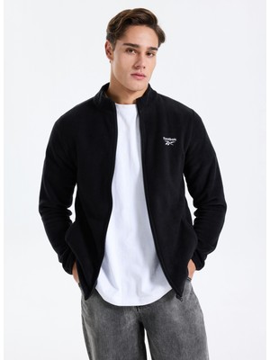 Reebok Cn 10904 Pıer Polar Fz Siyah Regular Fit Düz Erkek Zip Ceket