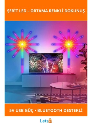 Letsii Rgb Şerit LED Iç Mekan Palmiye Dekoratif Aydınlatma