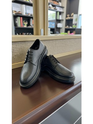 Eforia 25120 Siyah Hakiki Deri Tam Ortopedik Casual Günlük Erkek Ayakkabı