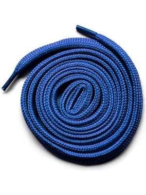 Hapshoe Saks Mavisi 1 cm Kalınlığında 1 Çift Yassı Spor Ayakkabı Bağcığı