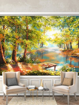 Dreamwall Ressam Yağlı Boya Çalışması Yırtılmaz Sağlıklı Tekstil Duvar Kağıdı