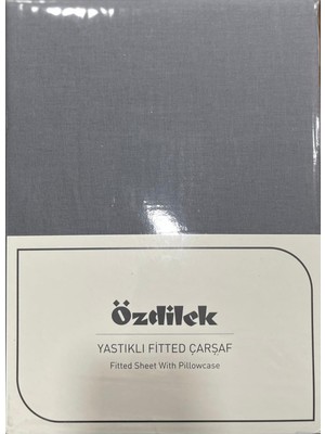 Özdilek Colurist Lastikli Fitted Çift Kişilik Çarşaf Takımı 160 x 200 +30 cm ( 30 cm Yükseklik ) Kül Gri