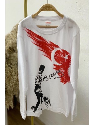 Mojo Bebek Mojo Garson Çocuk Atatürk Kocatepe Uzun Kol T-Shirt 150220 Beyaz