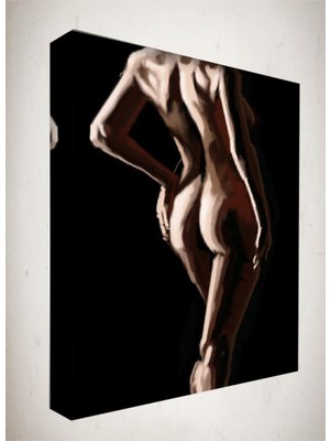 Hd Dijital Baskı Kare Kanvas Tablo - Nü Resimler- NU19 Yatak Odası Ofis Dekor