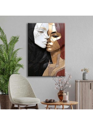 Abstract Woman Art Hd Dijital Baskı Dikey Kanvas Tablo Ofis Oturma Odası Cafe Dekoru