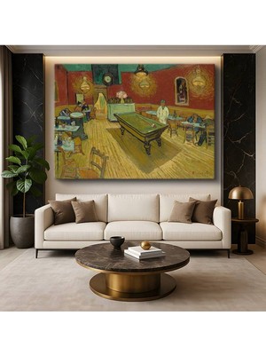 Vincent Van Gogh Gece Kahvesi Iç Mekan Resmi Kanvas Tablo Duvar Tablosu Dekoratif Ressam Tablosu