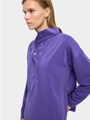 Parfois Düğmeli Yumuşak Dokulu Sweatshirt