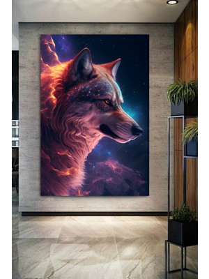 GülsenArt Hd Kalite Asil Kurt Hd Baskı Kanvas Tablo Hd Dijital Baskı Dikey Kanvas Tablo Dekoratif