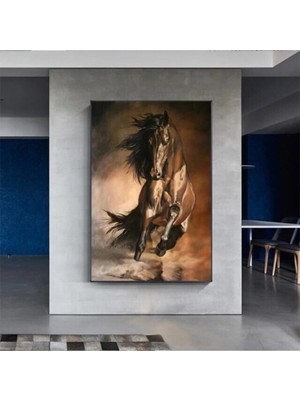 Dekoratif At Hd Baskı Kanvas Tablo Hd Dijital Baskı Dikey Kanvas Tablo 6453