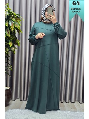 Elmas Tesettür Kadın Tesettür Giyim Büyük Beden Çimalı Elbise