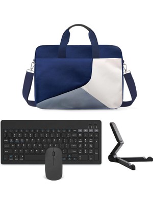 Microcase Samsung Galaxy Tab S11 11 Inch Tablet ile Uyumlu Tablet Çantası+Bluetooth Klavye+Bluetooth Mouse+Tablet Standı Siyah AL5294