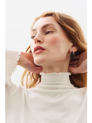 Manuka Balıkçı Yaka Bluz Ekru