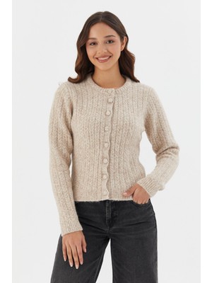 Shopping Shop Bisiklet Yaka Fitilli Triko Hırka Tas