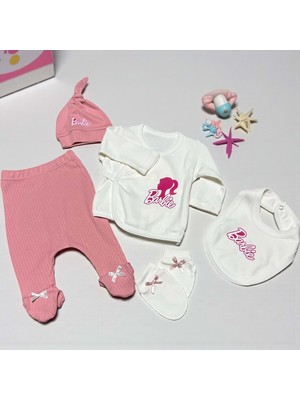 Kız Baskılı Beşli Hastane Çıkışı - CH1032-PEMBE-0 - 3 Ay Pembe