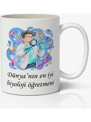Toyaso Dünya'nın En Iyi Biyoloji Öğretmeni Tasarımlı Kupa Bardak - Öğretmenler Günü Hediyesi Erkek