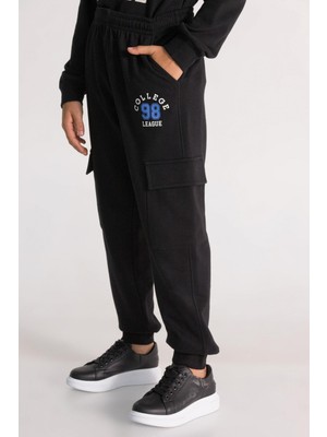 Dmb Mojo Erkek Çocuk 9-14 Yaş  Kargo Cepli Jogger Eşofman Altı Siyah