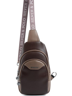 Silver & Polo Silver Polo Kahve - Vizon Düz Kadın Vücut Çantası SP959