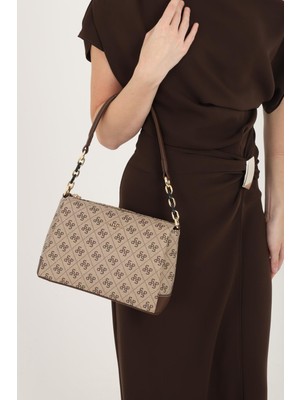 Silver & Polo Koyu Bej - Kahve SP910 Kadın Çapraz Çanta