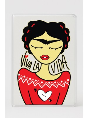 Nurdic Şeffaf Pasaport Kılıfı Kalın Mikron Kart Bölmeli Desenli Pasaport Kabı - Vivalavida