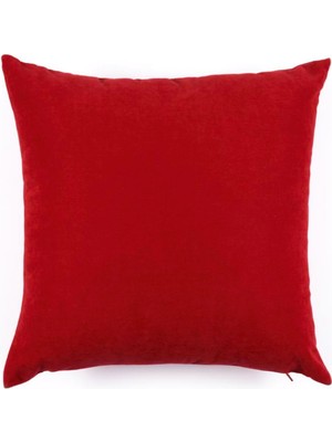 Matmel Soft Goblen Kırlent - Kırmızı - 45X45 cm