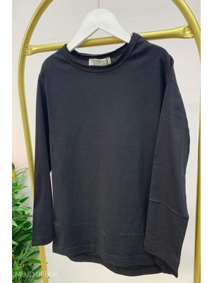 Woorage Erkek Çocuk Basic Uzun Kol T-Shirt 5068 Siyah