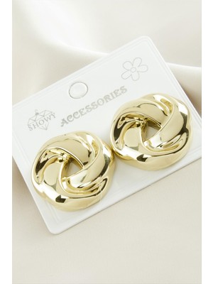 Bijuteri Net Burgulu Metal Küpe