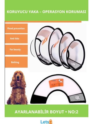 Letsii Ayarlanabilir Konforlu Koruyucu Yaka No:2 Anti Isırık