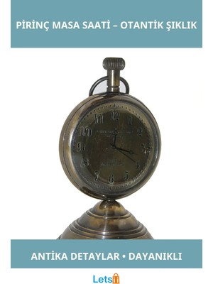 Letsii Klasik Pirinç Masa Üstü Antika Saat
