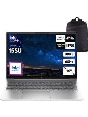 Hp Probook 460 G11 Ultra 7-155U 48 -Gbddr5 512 GB Intel Graphics 16" Wuxga Freedos + Hmf Sırt Çantası A23BCEAHMF19
