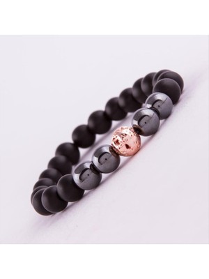 Fantastik Store Onix-Hematit Doğaltaş Bileklik