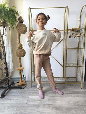 Şimo Butik Erkek Kız Çocuk Alt Üst Takım Unisex Uzun Kollu Eşofman Rahat Spor Şık Modern Tasarım Ribanalı
