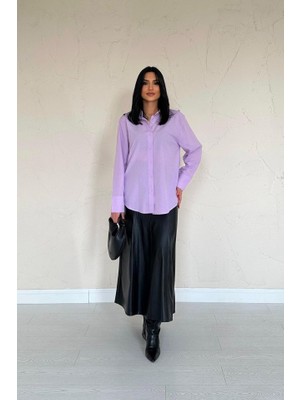 Nnstartshopping  Lila Poplin Gömlek
