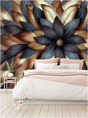 Dreamwall Duvar Kağıdı Çiçek Desenli 3 Boyutlu Tek Parça - Duvarınıza Uygun En x Boy