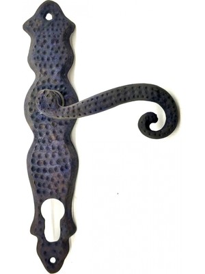 BYZM Antika Tarz Dekoratif Pirinç Ferforje Oda Kapı Kolu - 210X43 Mm, Oksit