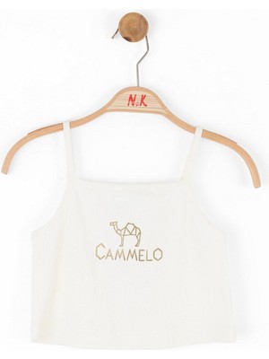 Nk Kids Kız Çocuk 8-14 Yaş Askılı Crop 38306 Krem