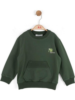 Nk Kids Erkek Çocuk 1-4 Yaş Sırt Baskılı Sweatshirt Yeşil