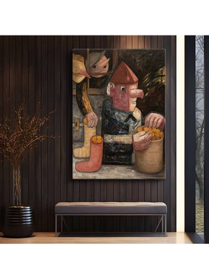 Tadeusz Makowski Figüratif Sürrealist Sanat Kanvas Tablo Duvar Tablosu Dekoratif Ressam Tablosu
