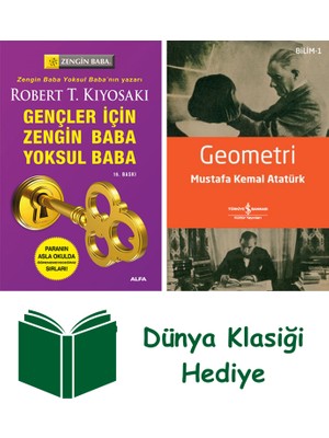 Alfa Yayınları Gençler Için Zengin Baba Yoksul Baba + Geometri + Dünya Klasiği Hediye